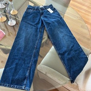 Extra Wide Low Rise Jeans Mid Blue